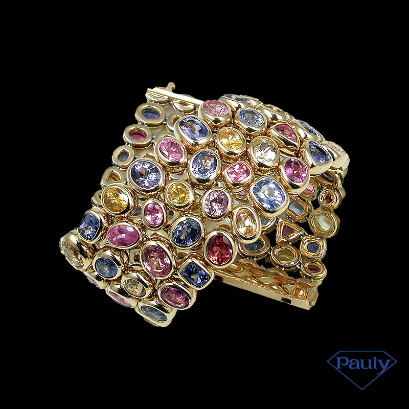 Armband Safire Bunt Rolf Pauly Idar Oberstein